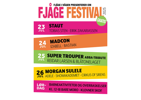 Fjåge festival starter i dag